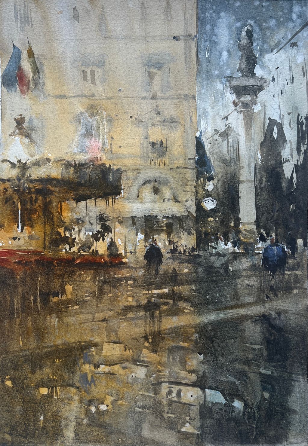 Between the rain
